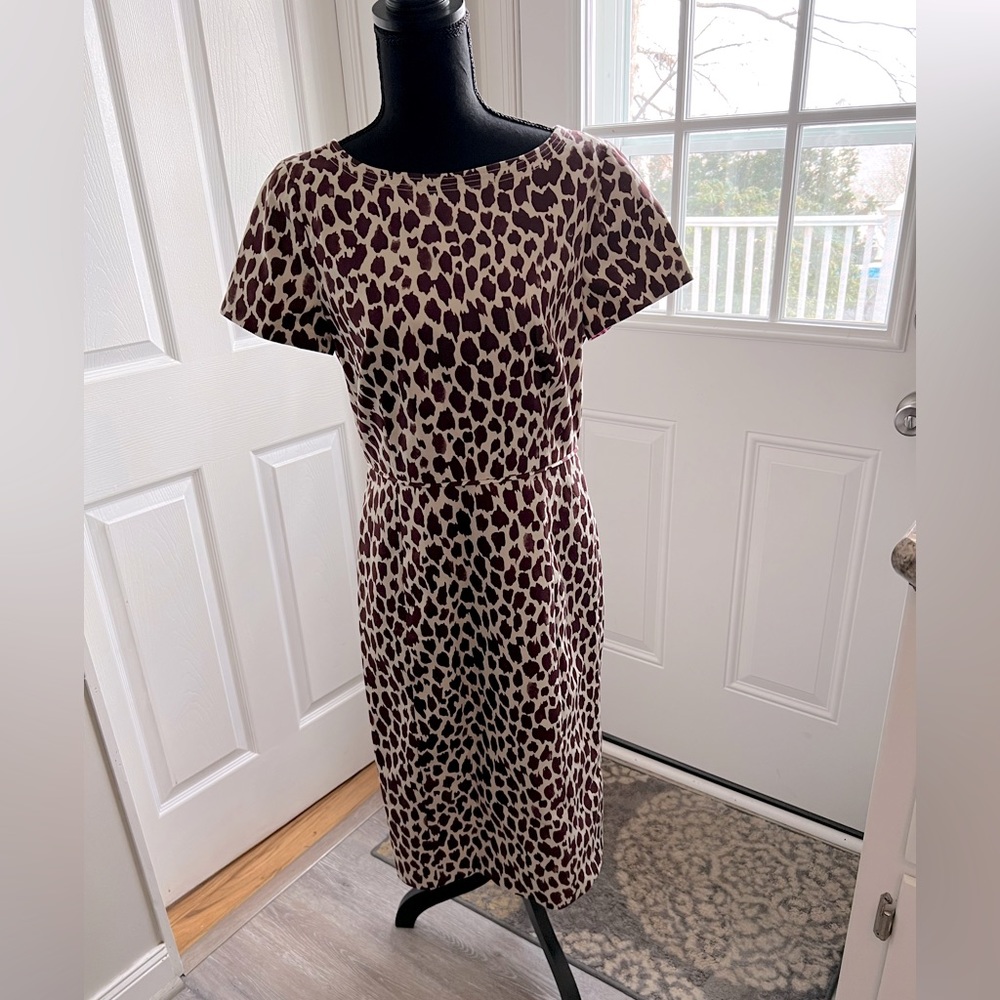 J Crew stunning animal print dress. NWT